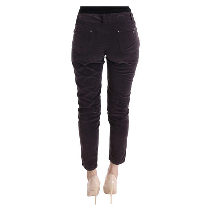 Ermanno Scervino Brown Cotton Cropped Casual Pants