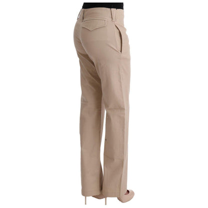 Ermanno Scervino Beige Cotton Wool Regular Fit Pants