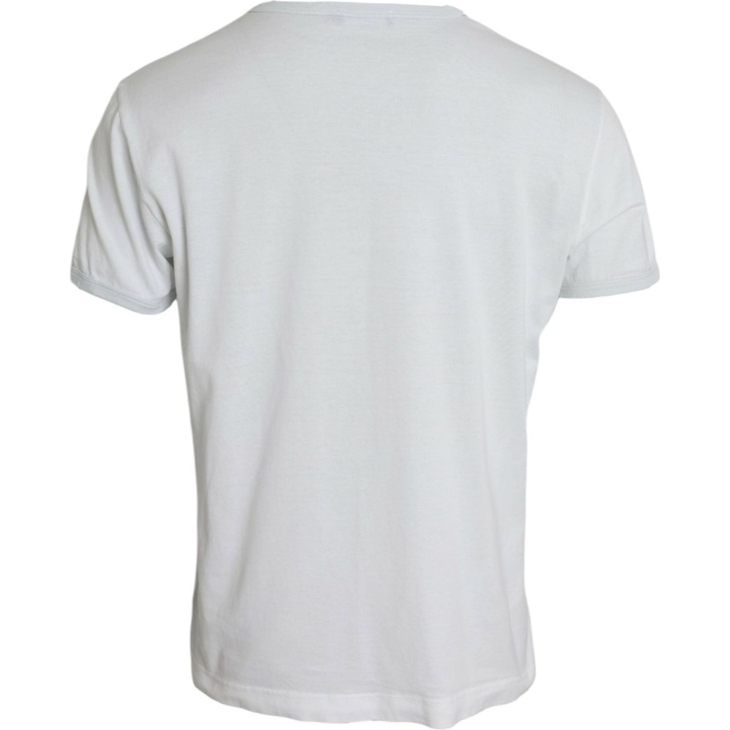 Dolce & Gabbana White Cotton Round Neck Short Sleeve T-shirt Dolce & Gabbana