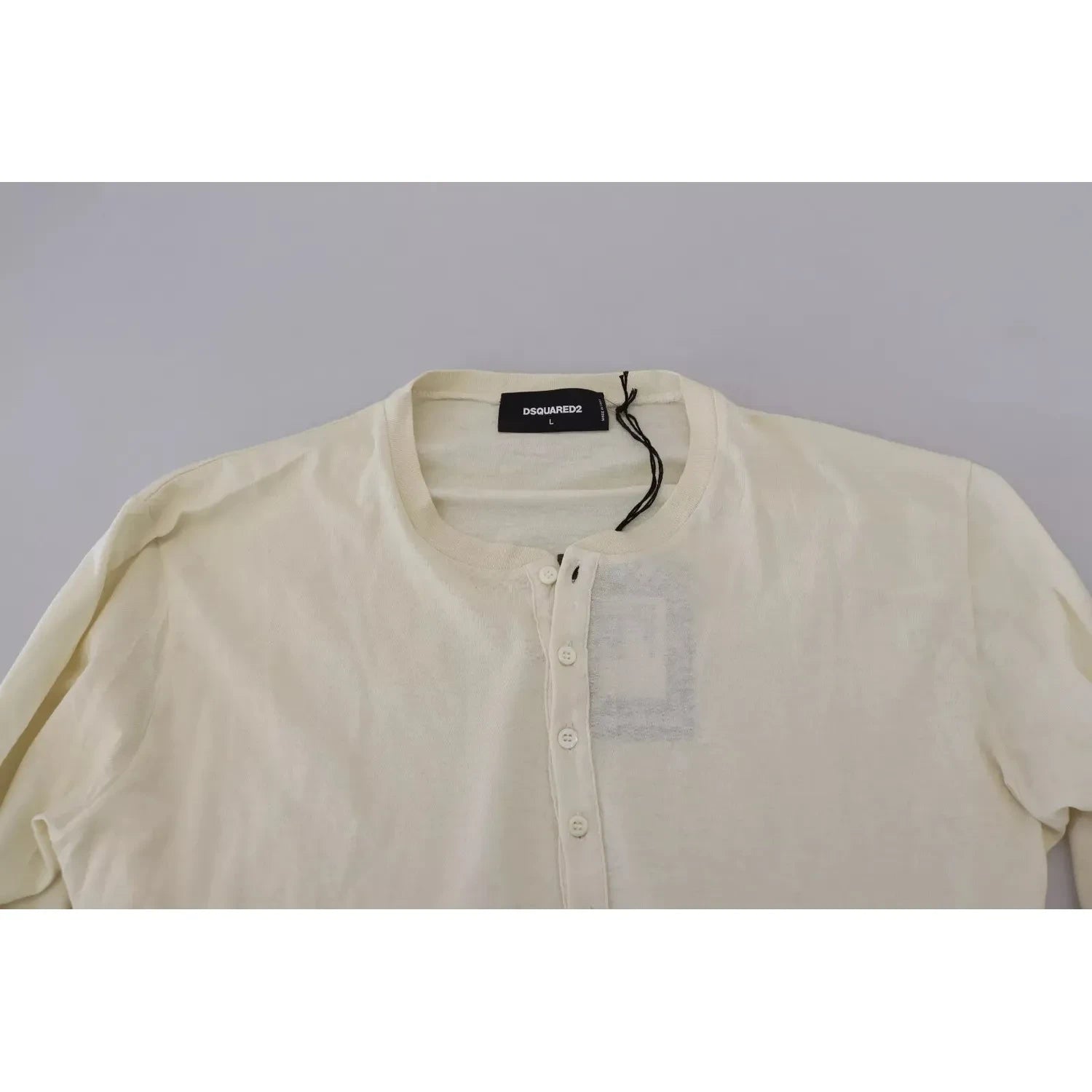 米色棉麻长袖套头衫