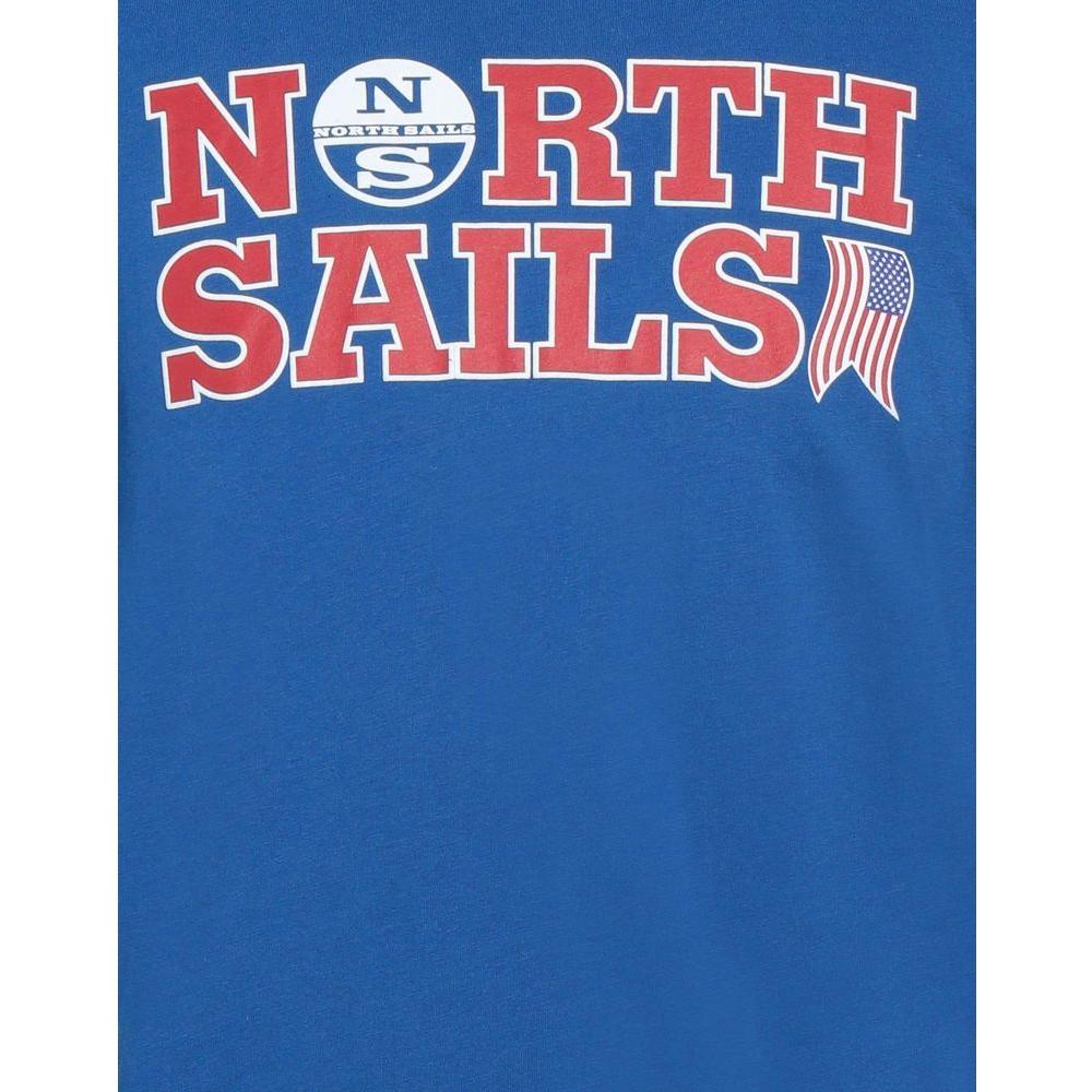 North Sails Ocean Blue Cotton Tee with Signature Chest Logo North Sails