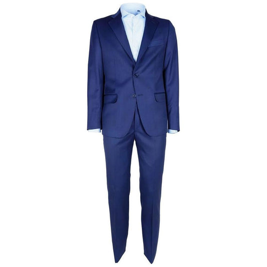 Made in Italy Elegant Woolen Men's Suit in Dapper Blue Made in Italy