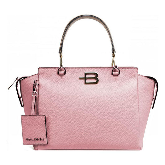 Baldinini Trend Chic Pink Textured Calfskin Handbag Baldinini Trend