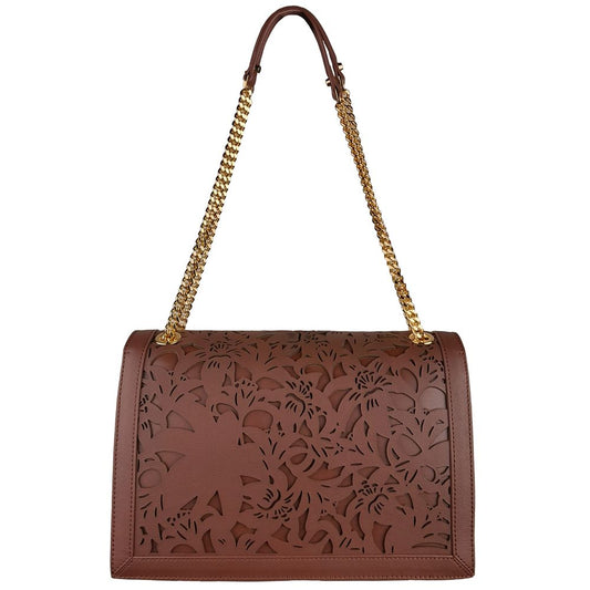 Baldinini Trend Elegant Floral Leather Shoulder Bag Baldinini Trend