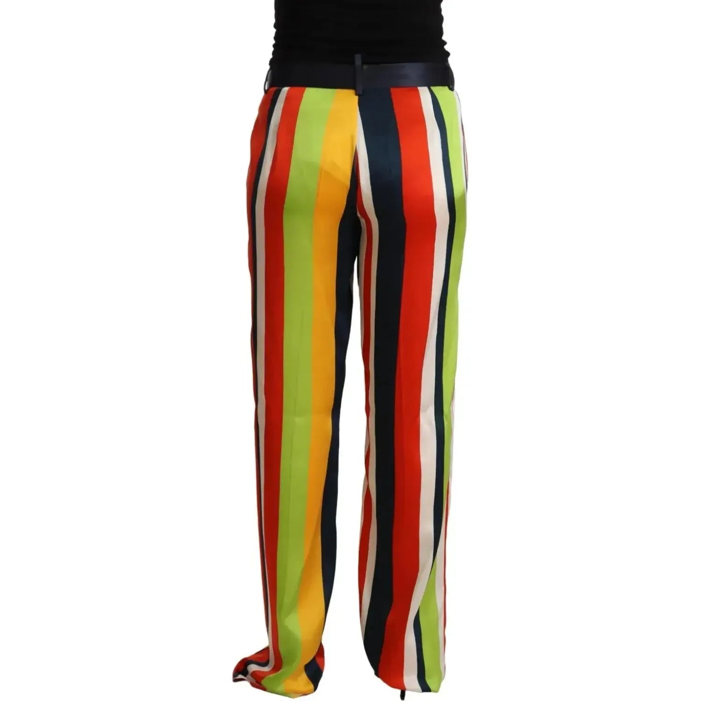 Dsquared² Multicolor Striped Mid Waist Straight Pants Dsquared²