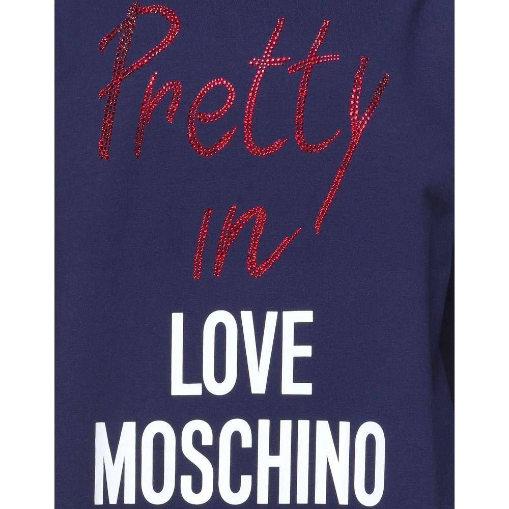 Love Moschino Blue Cotton Women Dress Love Moschino