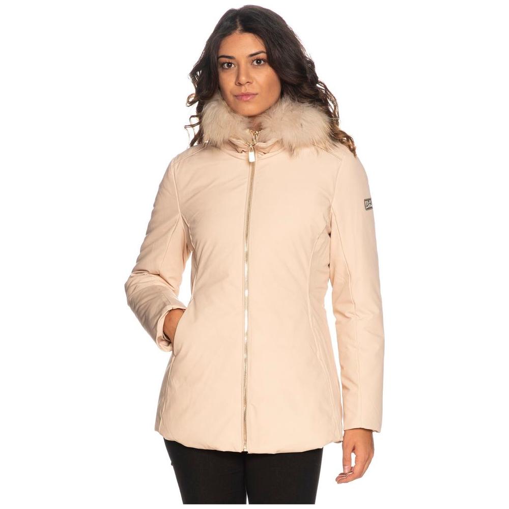 Yes Zee Chic High-Collar Hooded Women's Jacket with Fur Yes Zee