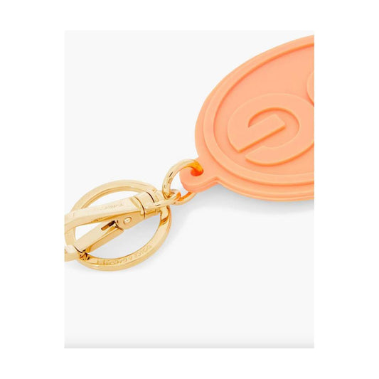 Dolce & Gabbana Elegant Orange Keychain with Gold Hardware Dolce & Gabbana