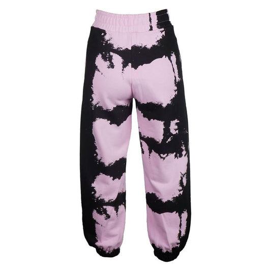 Comme Des Fuckdown Chic Pink Print Cotton Track Pants Comme Des Fuckdown