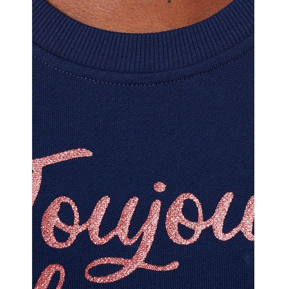 Love Moschino Blue Cotton Women Sweater Love Moschino Midnight Blue