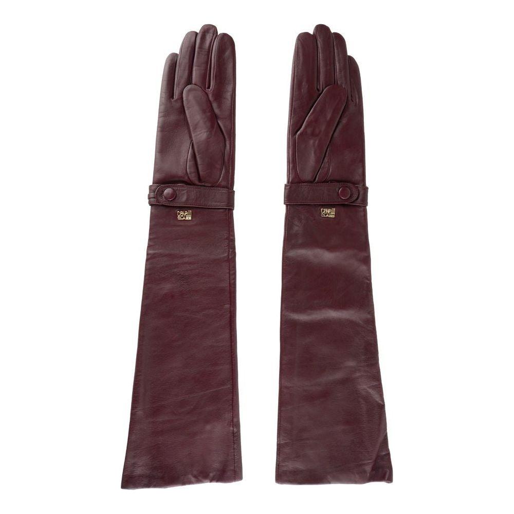 Cavalli Class Red Lambskin Women Glove Cavalli Class Dark Slate Gray
