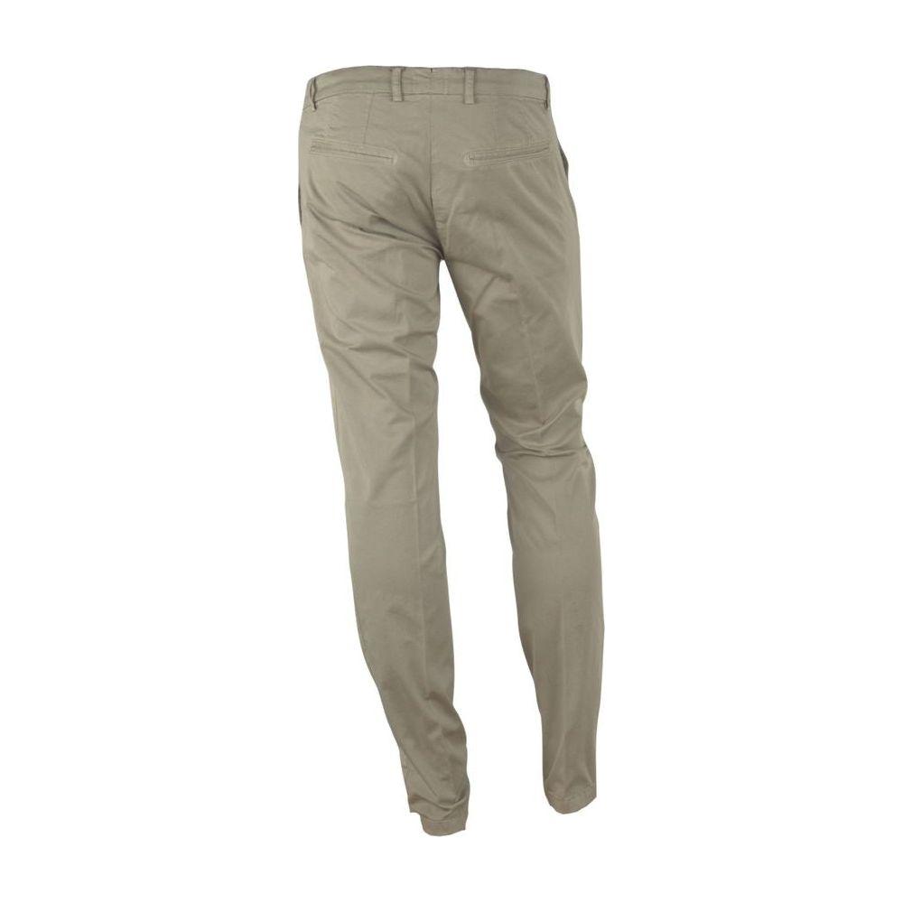 Made in Italy Elegant Beige Summer Trousers for Men Made in Italy