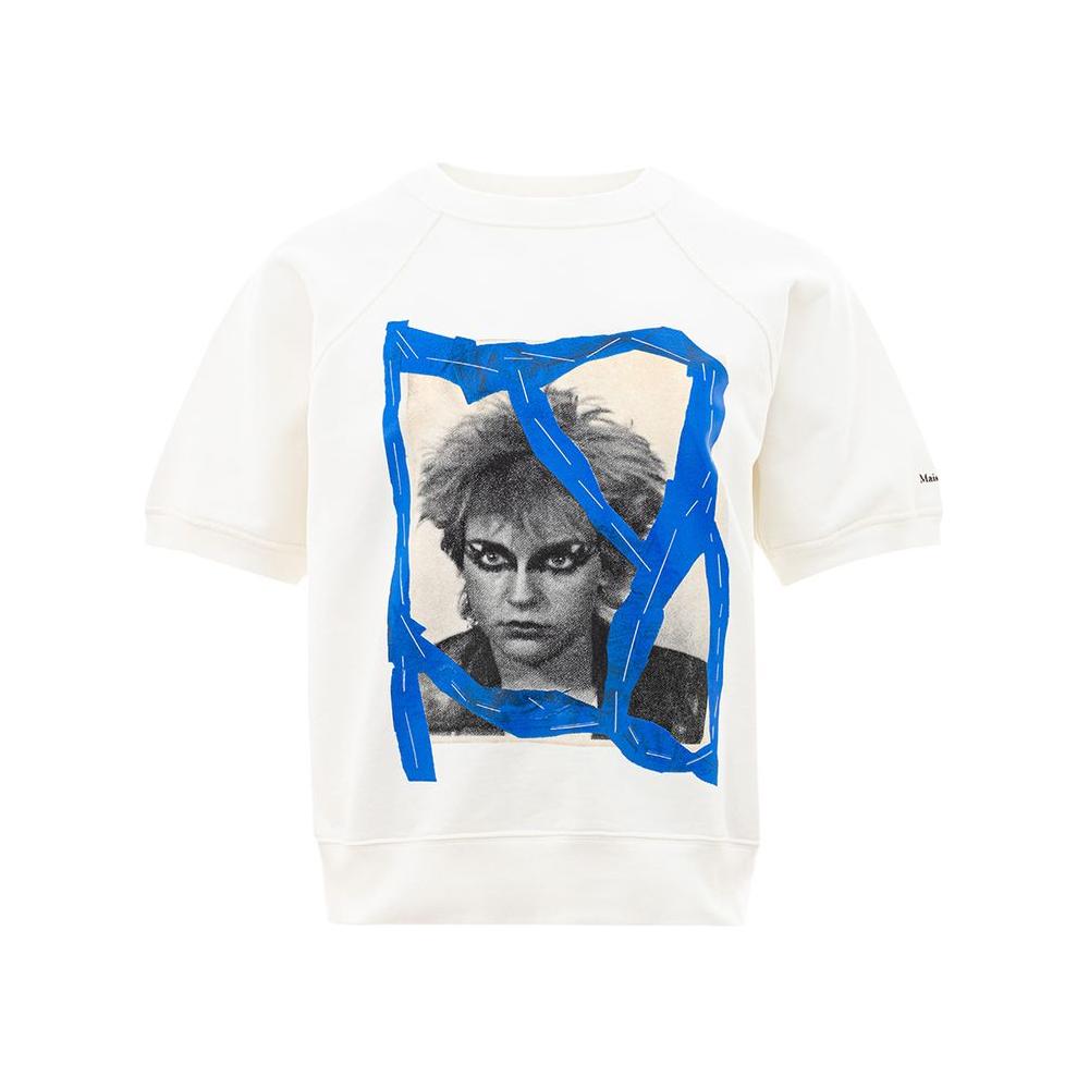 Maison Margiela Chic White Cotton Top for Style Enthusiasts Maison Margiela