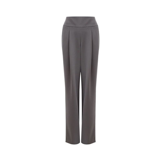 Lardini Chic Gray Wool Trousers for Sophisticated Style Lardini