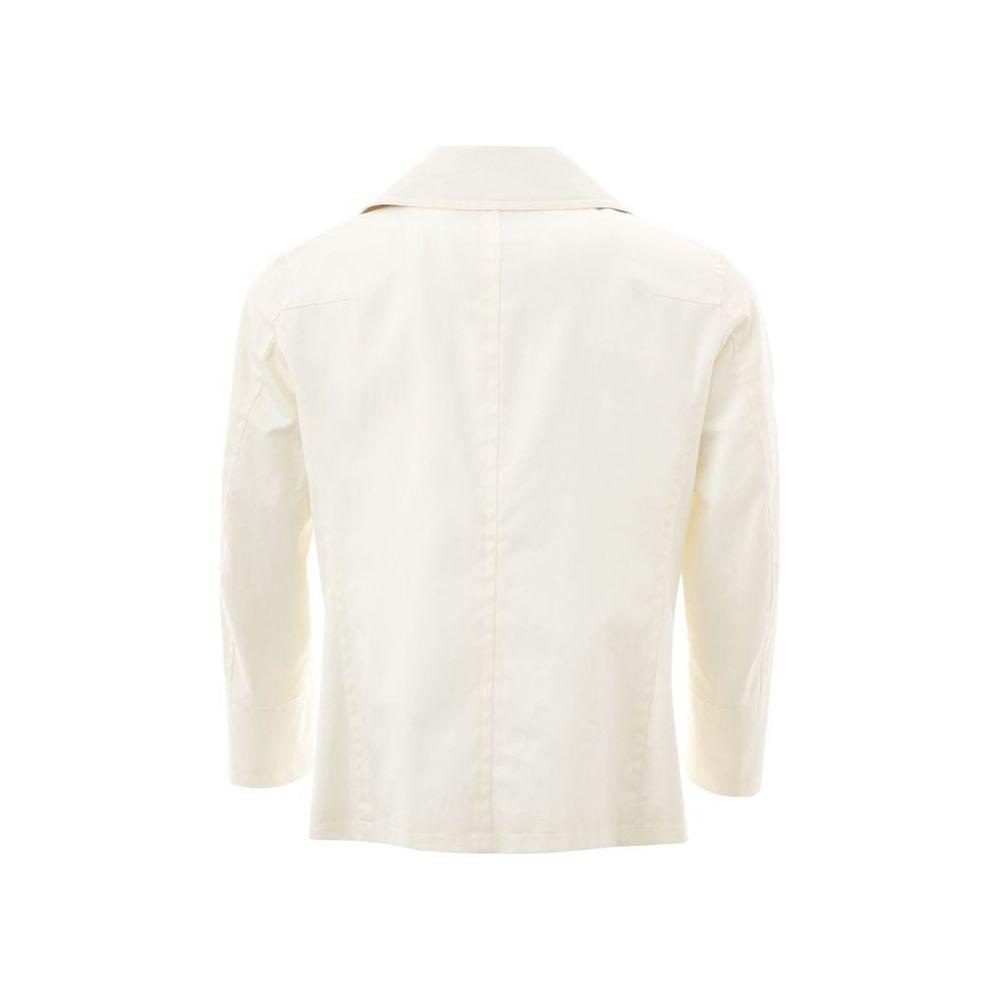 Sealup Elegant White Cotton Jacket for Men Sealup