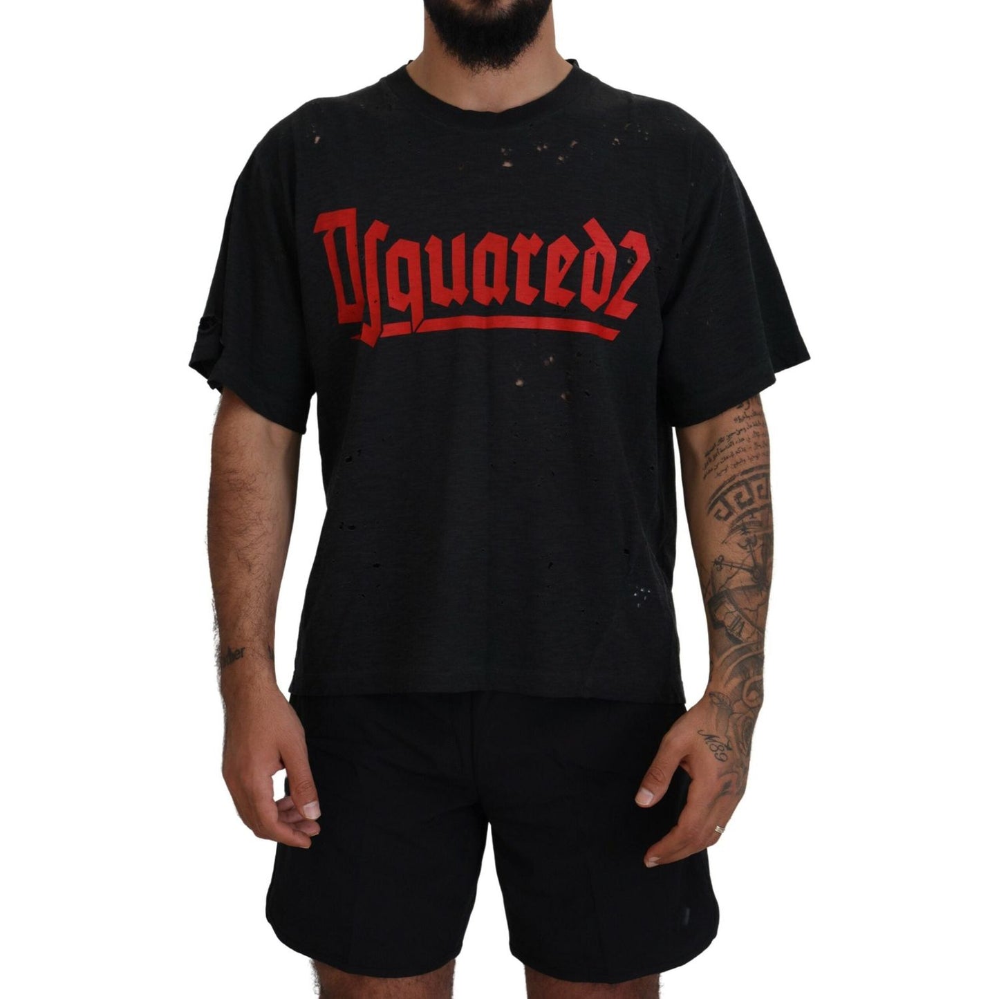 Dsquared² Black Cotton Short Sleeves Crewneck T-shirt Dsquared²