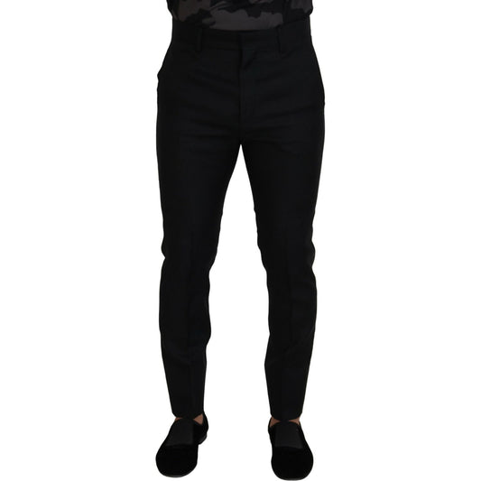 Back Virgin Wool Slim Fit Men Formal Pants