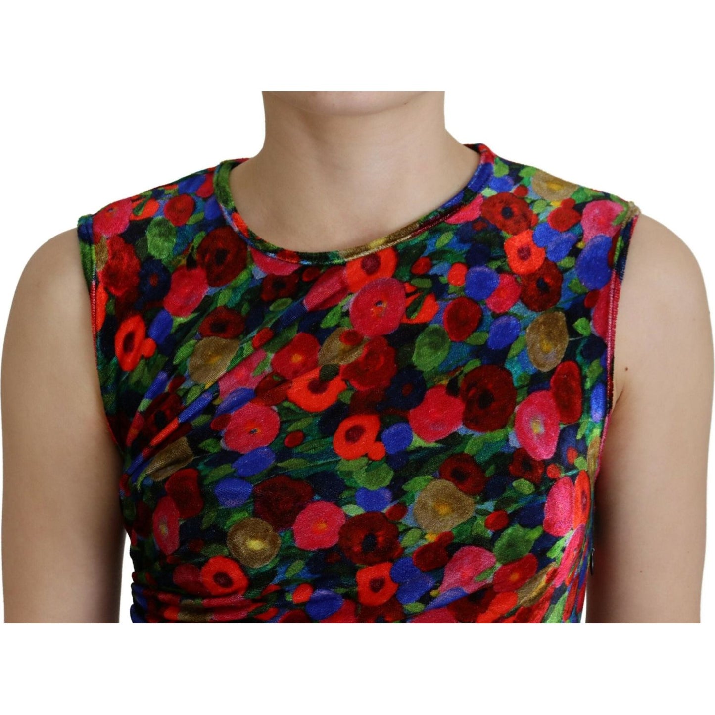 Dsquared² Multicolor Floral Bodycon Ruched Maxi Dress Dsquared²