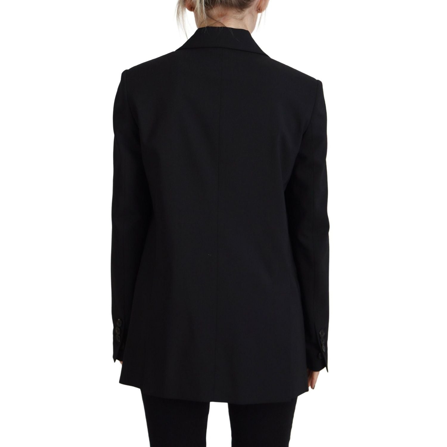 Dsquared² Black Flower Single Breasted Coat Blazer