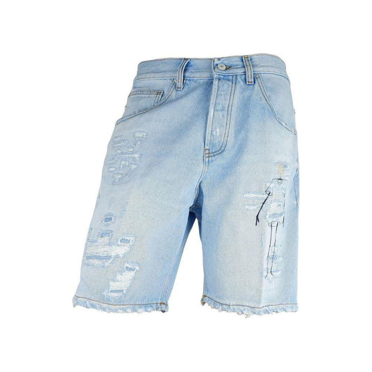 Don The Fuller Light Blue Cotton Men Bermuda Shorts Don The Fuller