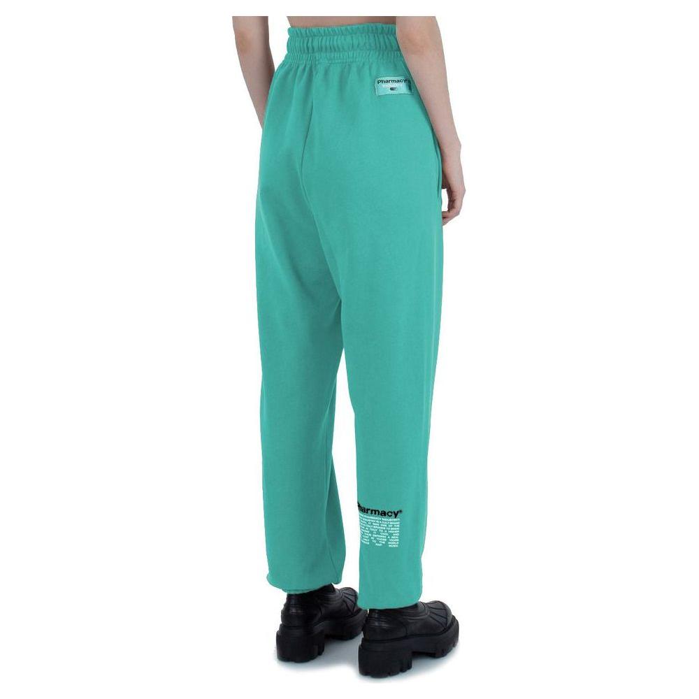Pharmacy Industry Green Cotton Women Trouser Pharmacy Industry Cadet Blue