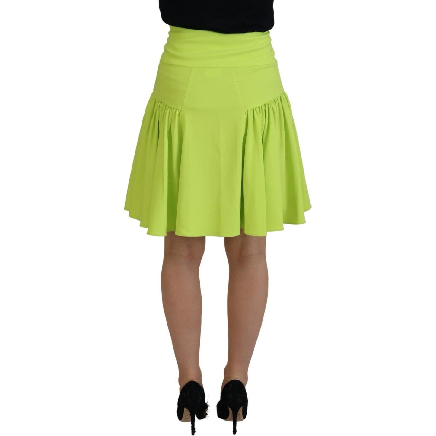 Dsquared² Green High Waist A-line Pleated Mini Women Skirt Dsquared²