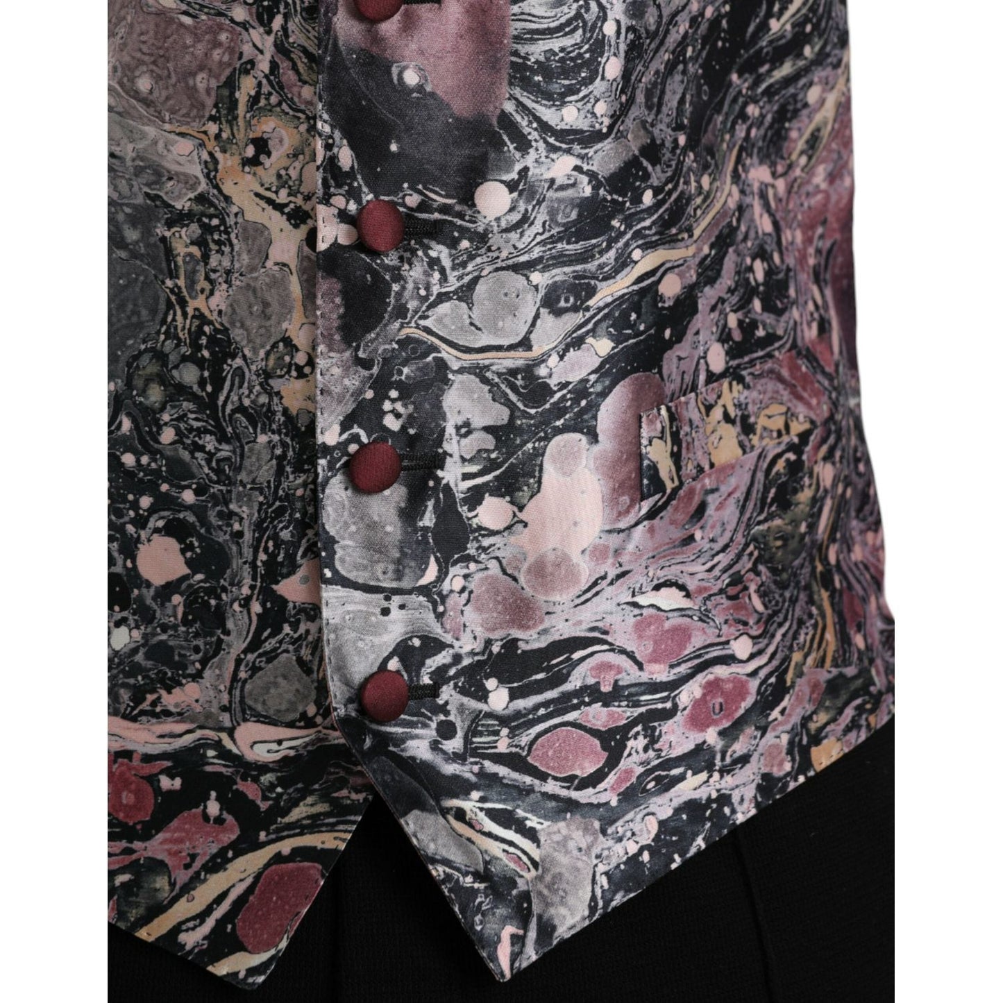 Dolce & Gabbana Multicolor Galaxy Silk Waistcoat Formal Vest Dolce & Gabbana