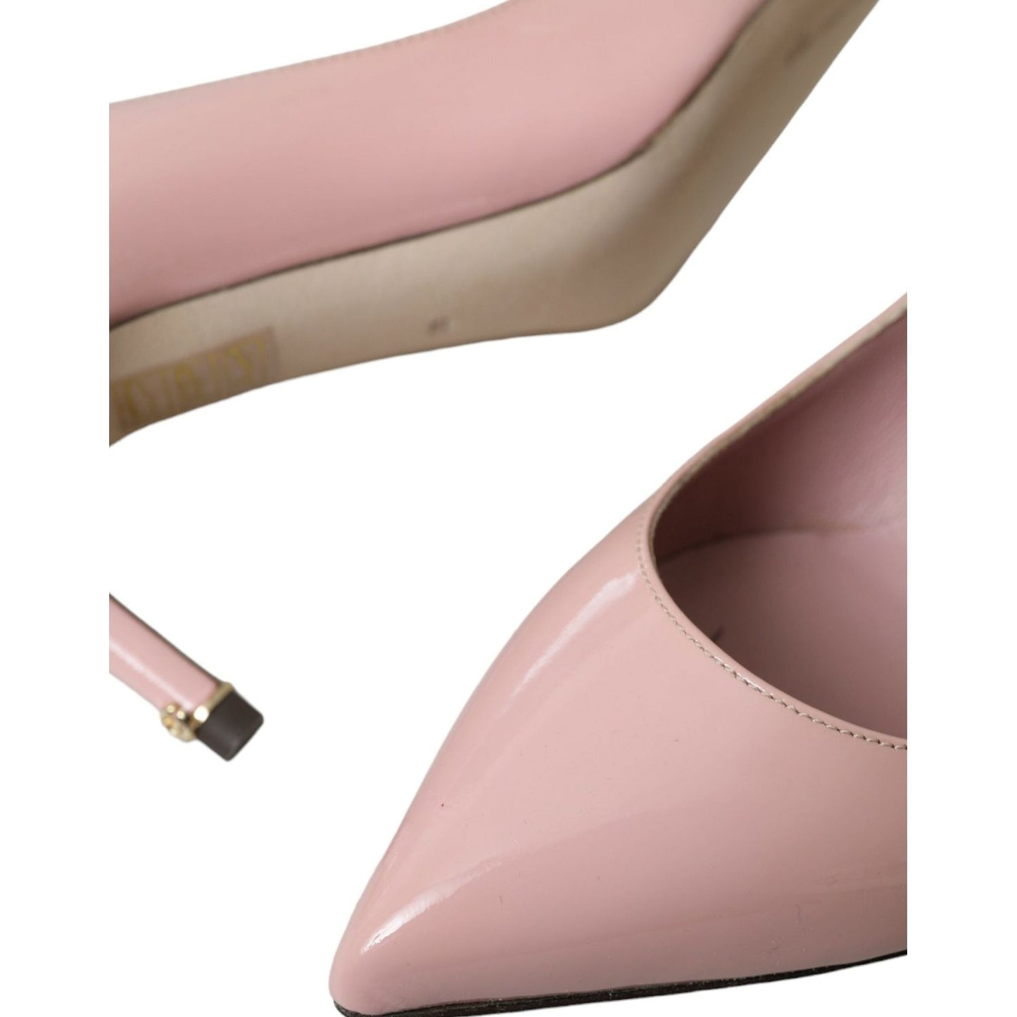 Dolce & Gabbana Light Pink Patent Leather Heels Pumps Shoes Dolce & Gabbana