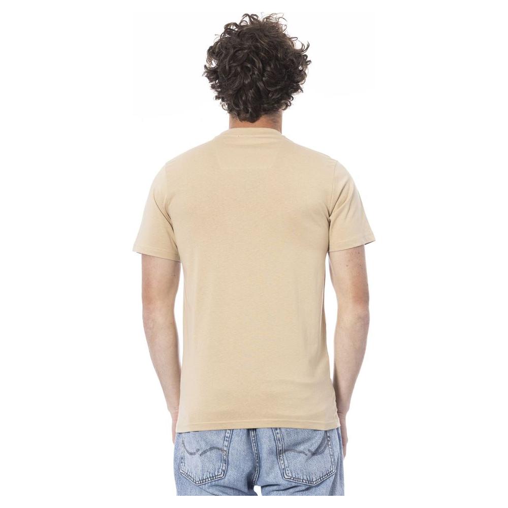 Cavalli Class Beige Cotton Men T-Shirt Cavalli Class Gray