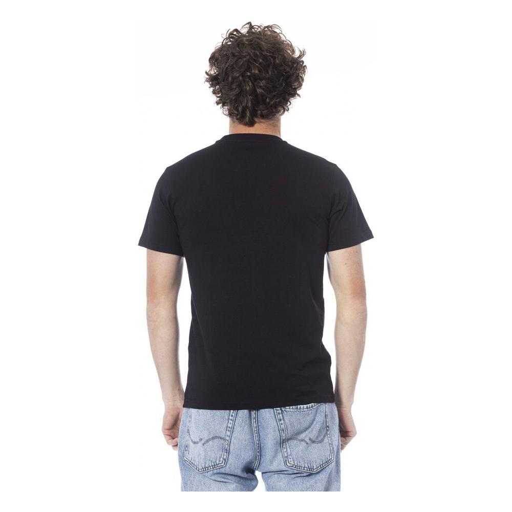 Cavalli Class Black Cotton Men T-Shirt Cavalli Class