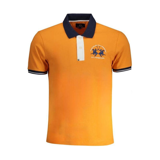 La Martina Orange Cotton Polo Shirt La Martina