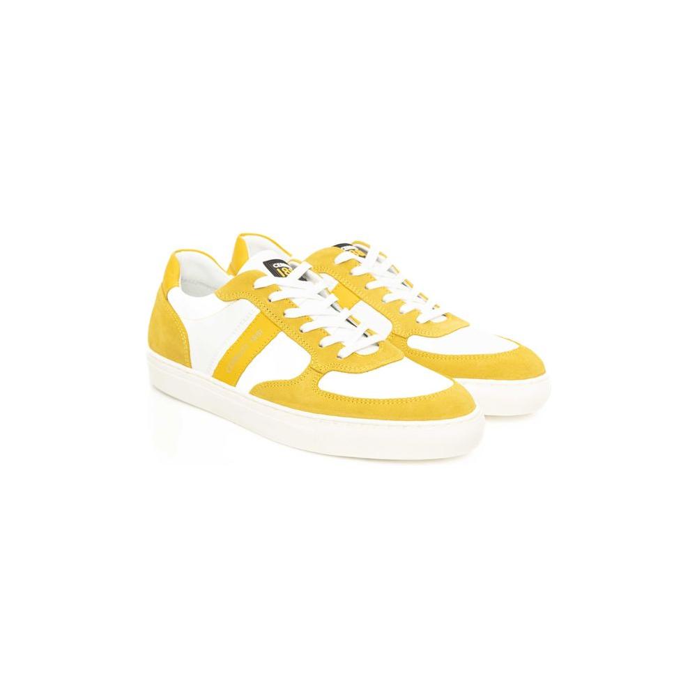 Cerruti 1881 Yellow Leather Mens Sneaker Cerruti 1881