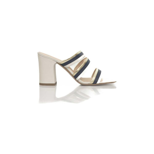 Cerruti 1881 White Goat Leather Women Sandal Cerruti 1881