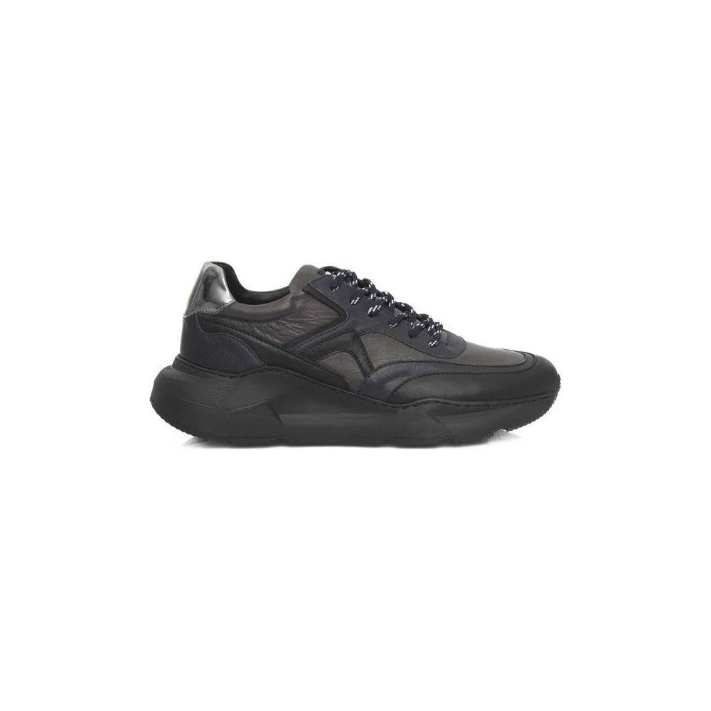 Cerruti 1881 Blue Leather Men's Sneaker Cerruti 1881 Dark Slate Gray