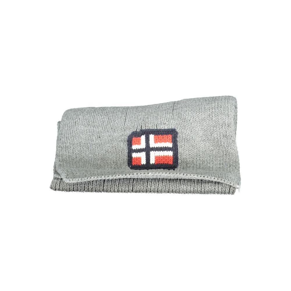 Norway 1963 Gray Acrylic Scarf Norway 1963