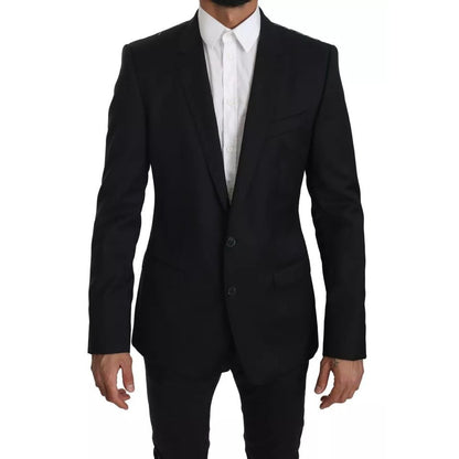 Dolce & Gabbana Black Slim Jacket Coat Blazer MARTINI