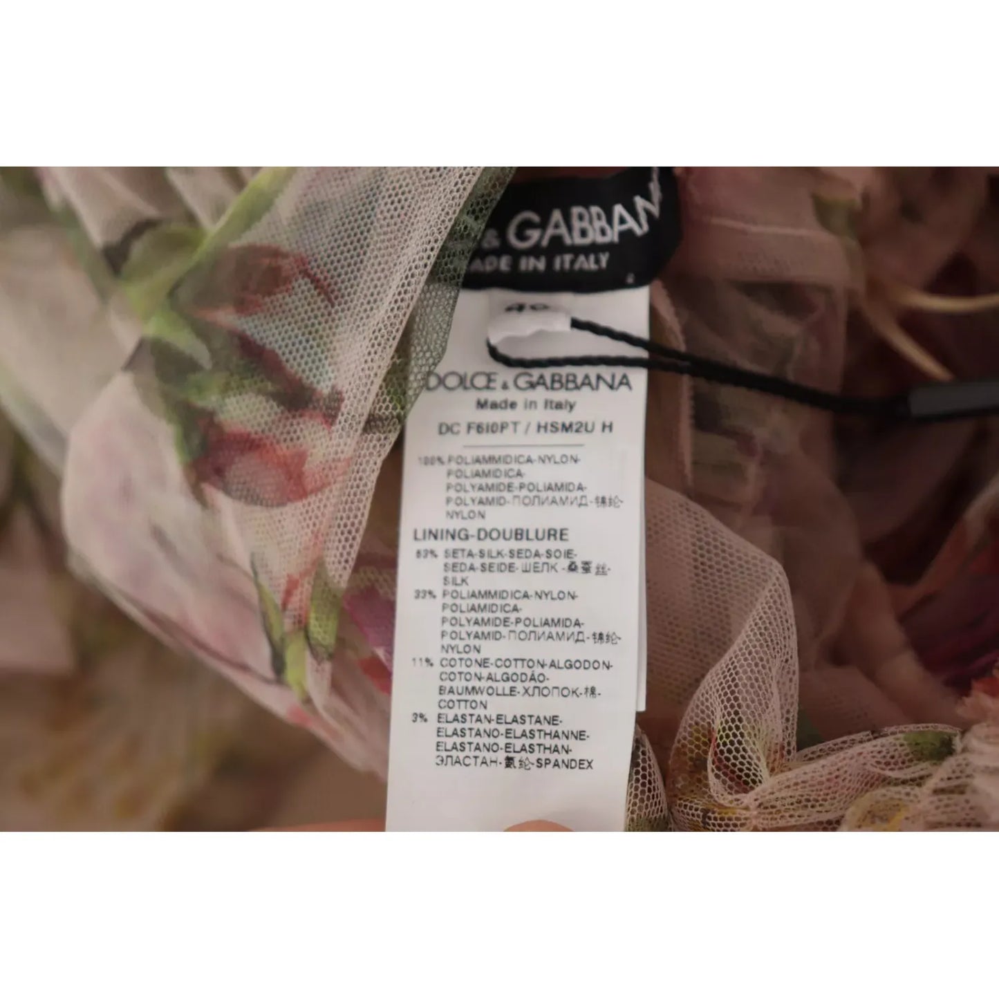 Dolce & Gabbana Multicolor Floral Print Long Maxi Gown Dress