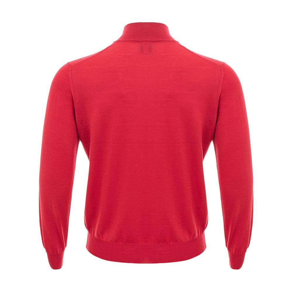 Gran Sasso Elegant Crimson Wool T-Shirt for Men Gran Sasso