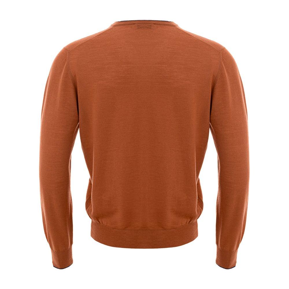 Gran Sasso Chic Orange Woolen Sweater for Sophisticated Men Gran Sasso