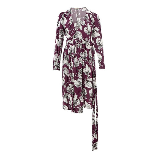 Lardini Elegant Purple Viscose Dress Lardini