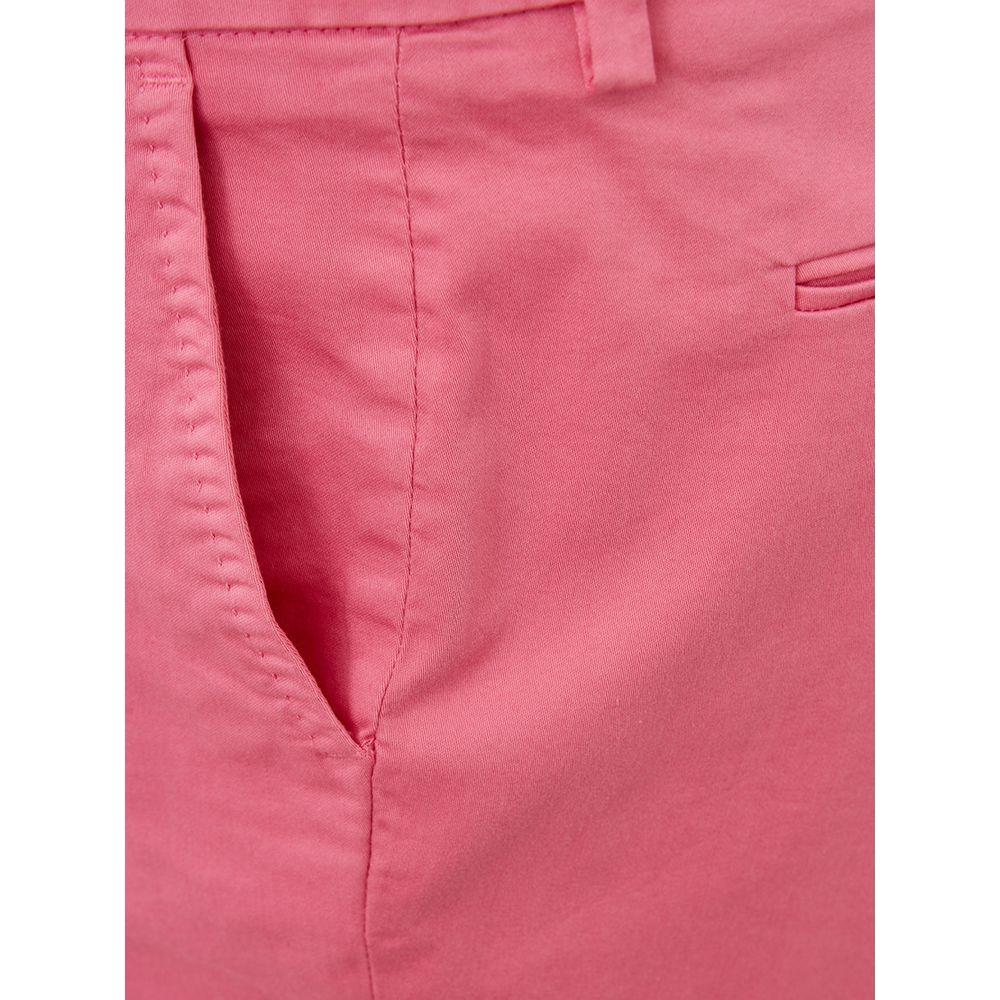 Lardini Elegant Cotton Pink Trousers for Sophisticated Style Lardini