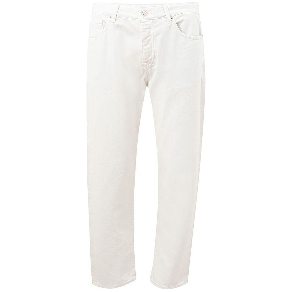 Armani Exchange Elegant White Cotton Trousers Armani Exchange