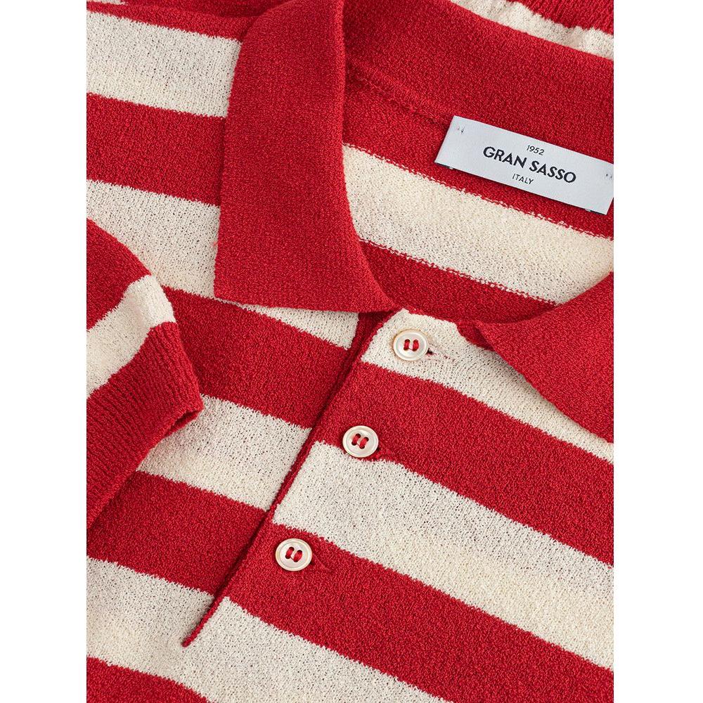 Gran Sasso Elegant Cotton Polo Shirt in Vibrant Red Gran Sasso