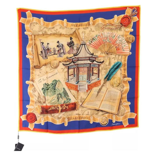 Dolce & Gabbana Multicolor Italy China Silk Shawl Wrap Scarf Dolce & Gabbana