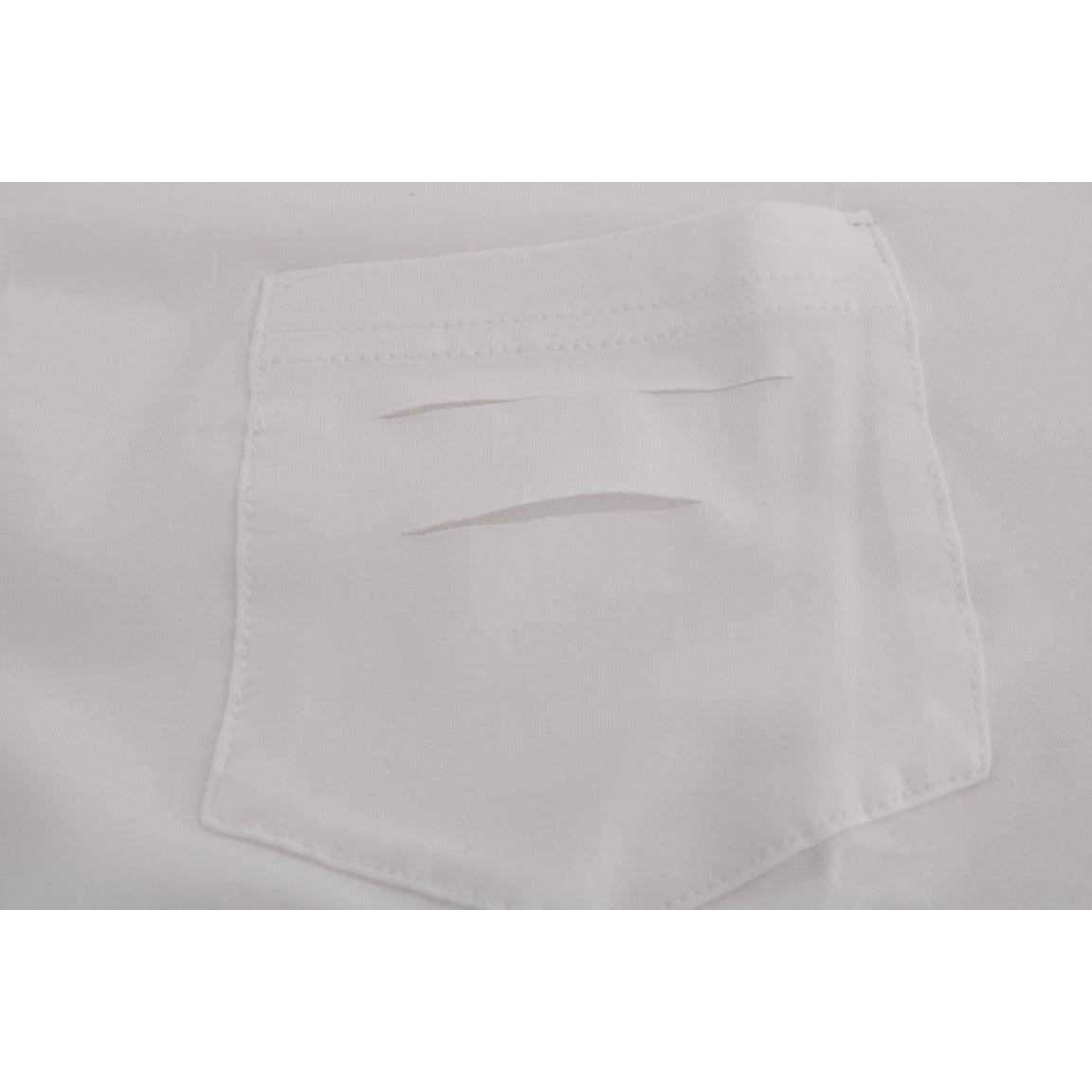 Daniele Alessandrini White Cotton Crewneck T-Shirt