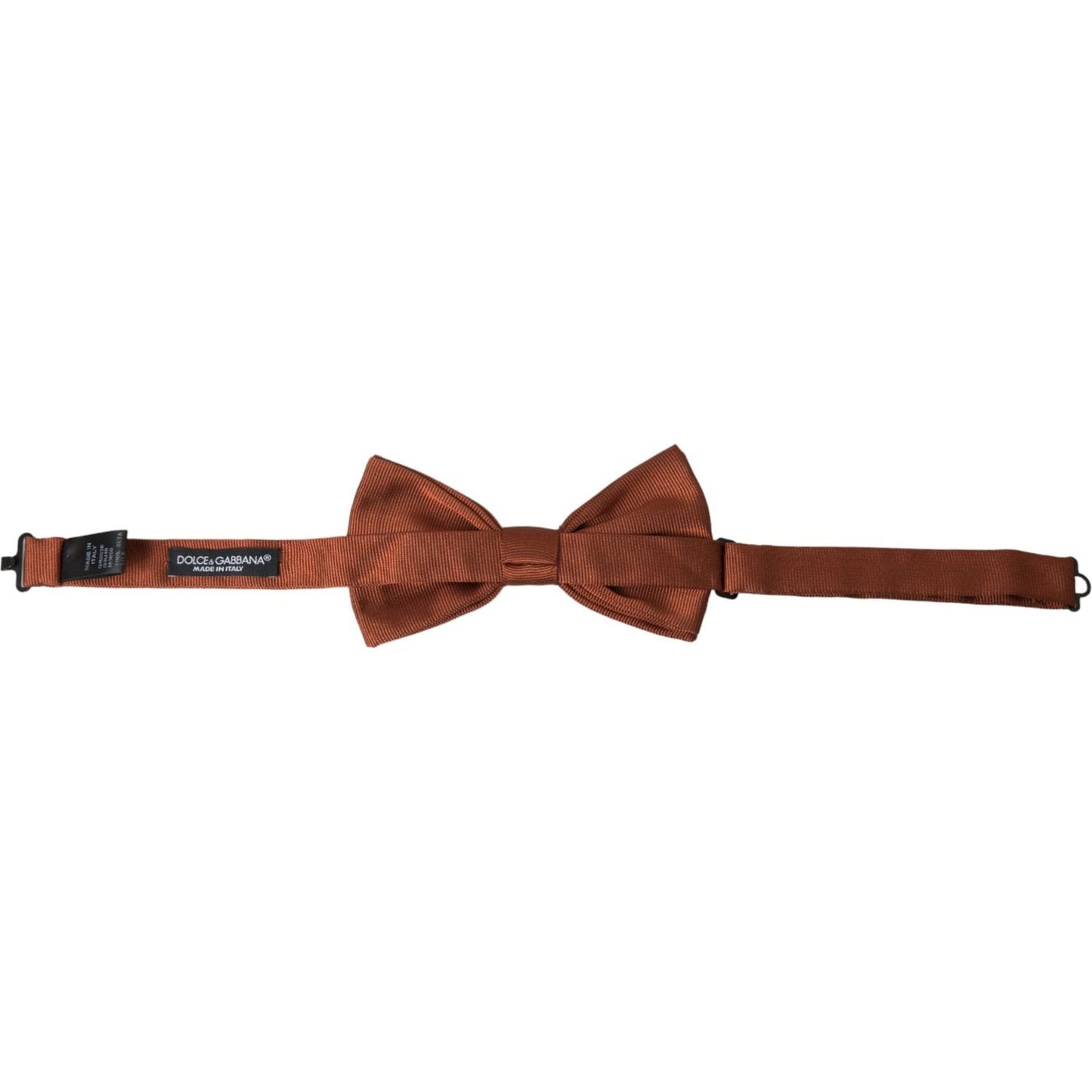 Dolce & Gabbana Brown Silk Adjustable Neck Men Bow Tie Dolce & Gabbana