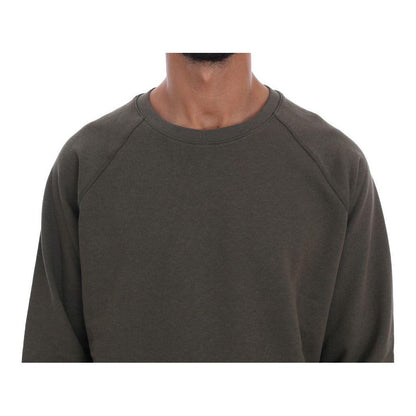 Daniele Alessandrini Green Crewneck Cotton Sweater