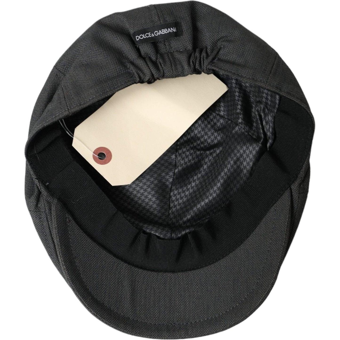 Dolce & Gabbana Dark Gray Nylon Cloth Newsboy Hat Men Dolce & Gabbana