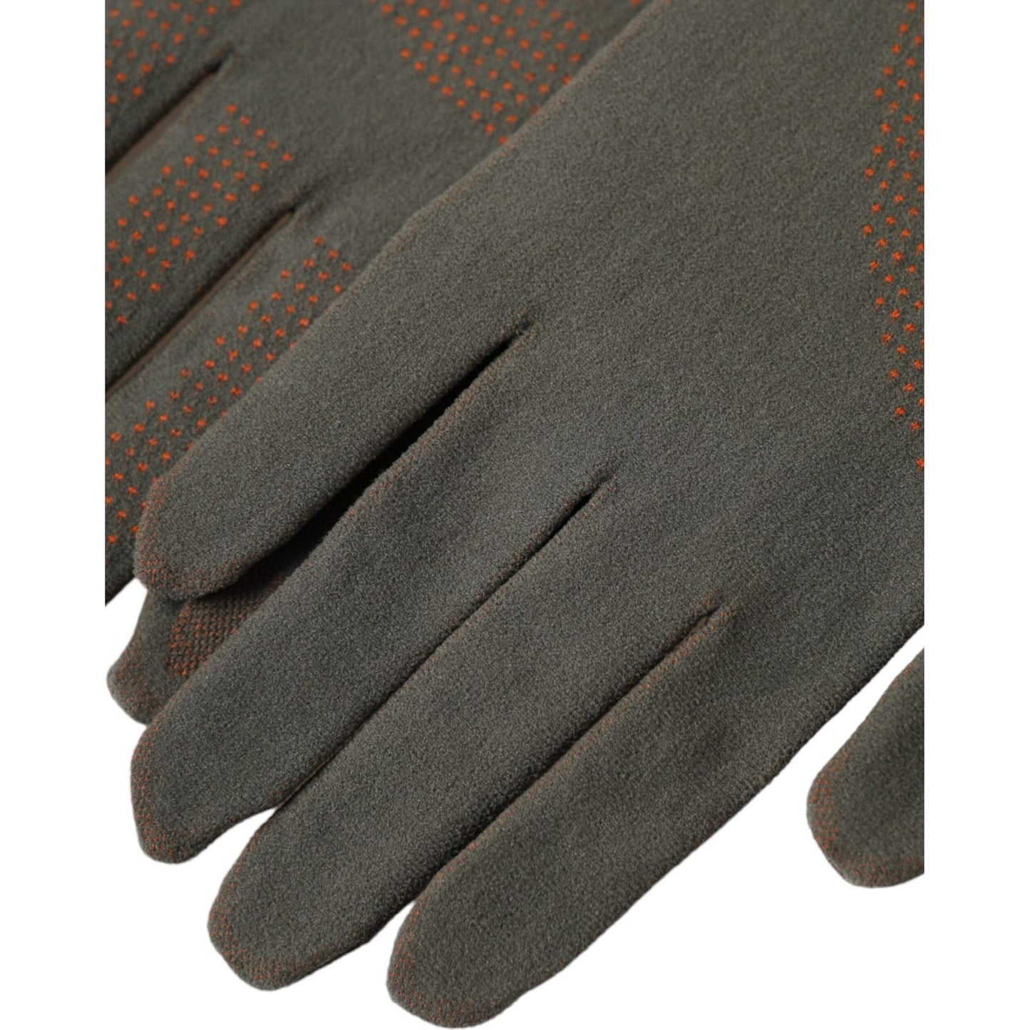 Dolce & Gabbana Brown Cotton Stretch Wrist Length Gloves Dolce & Gabbana