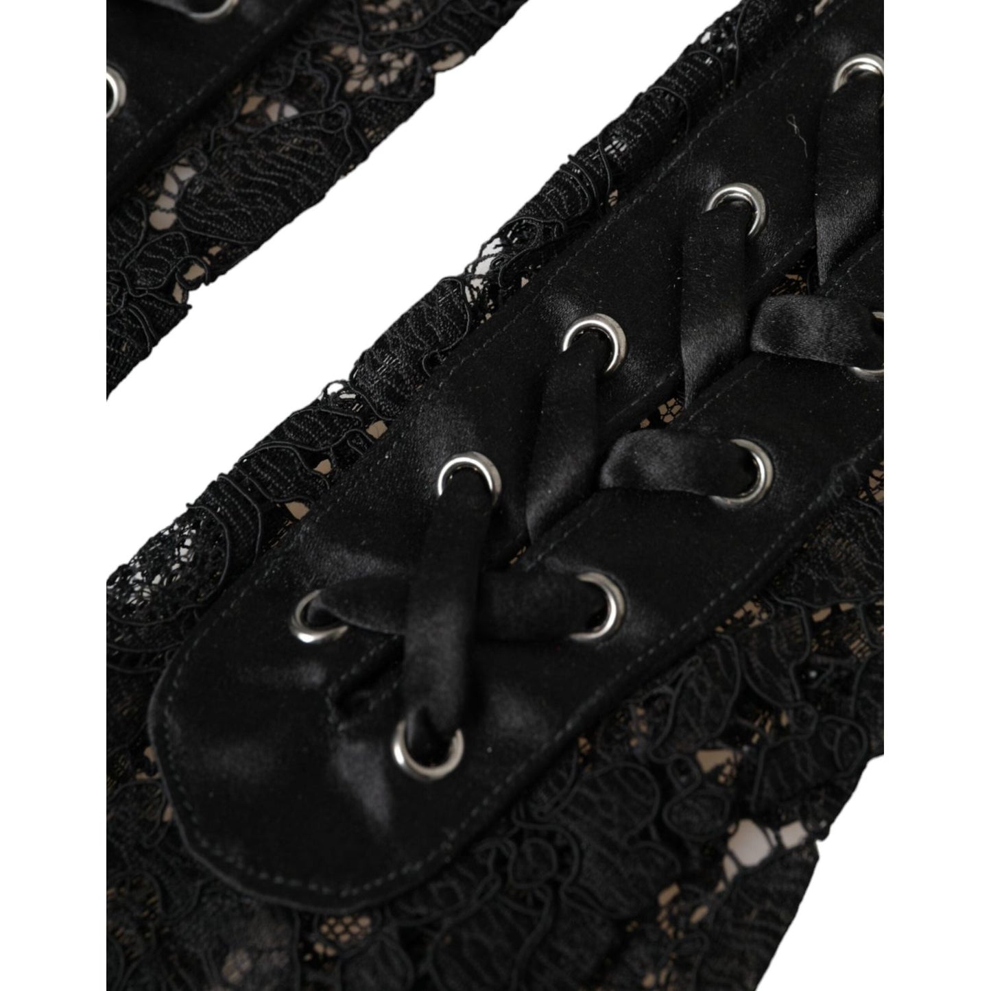 Dolce & Gabbana Black Taormina Lace Elbow Length Gloves Dolce & Gabbana